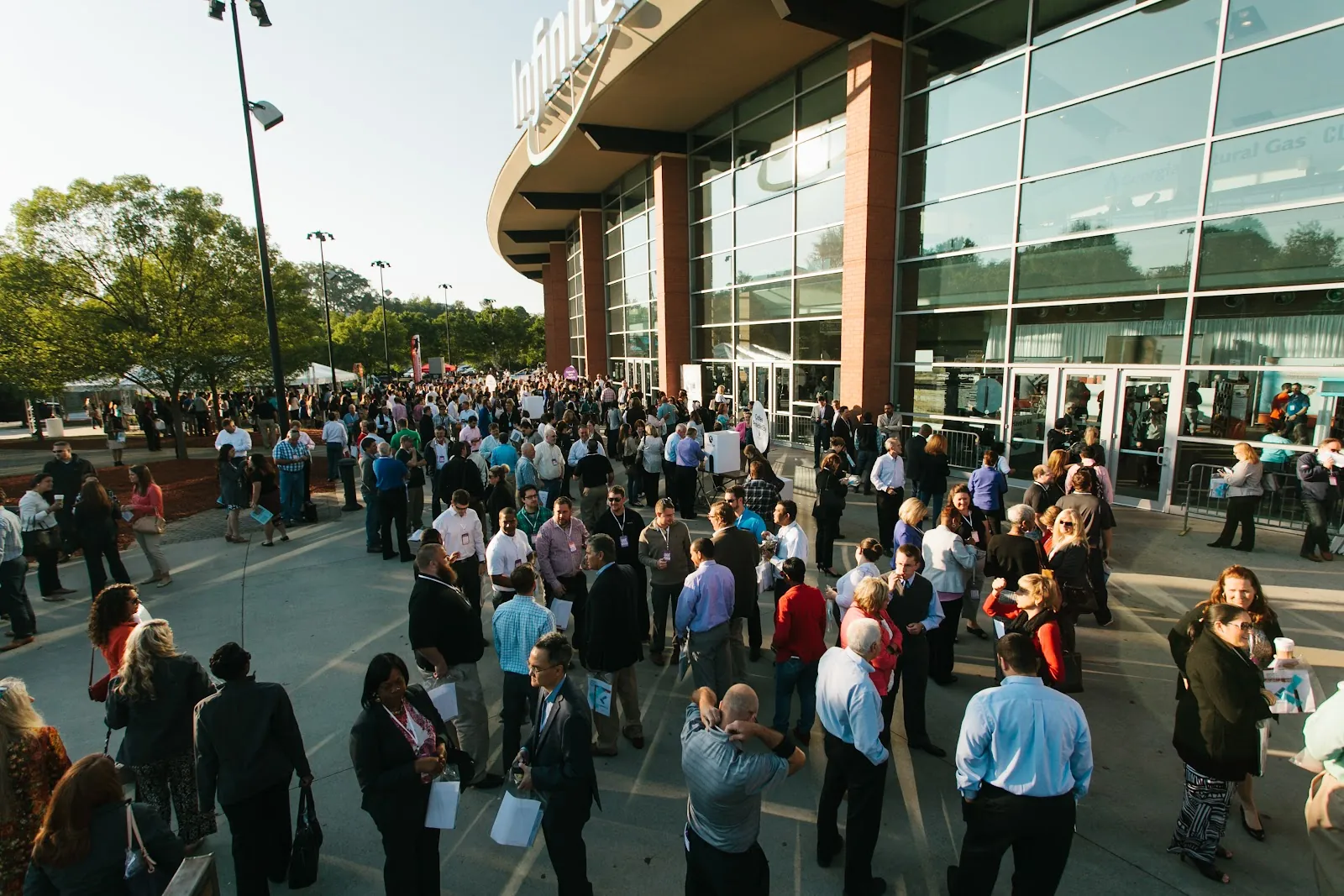 Arriving at the arena