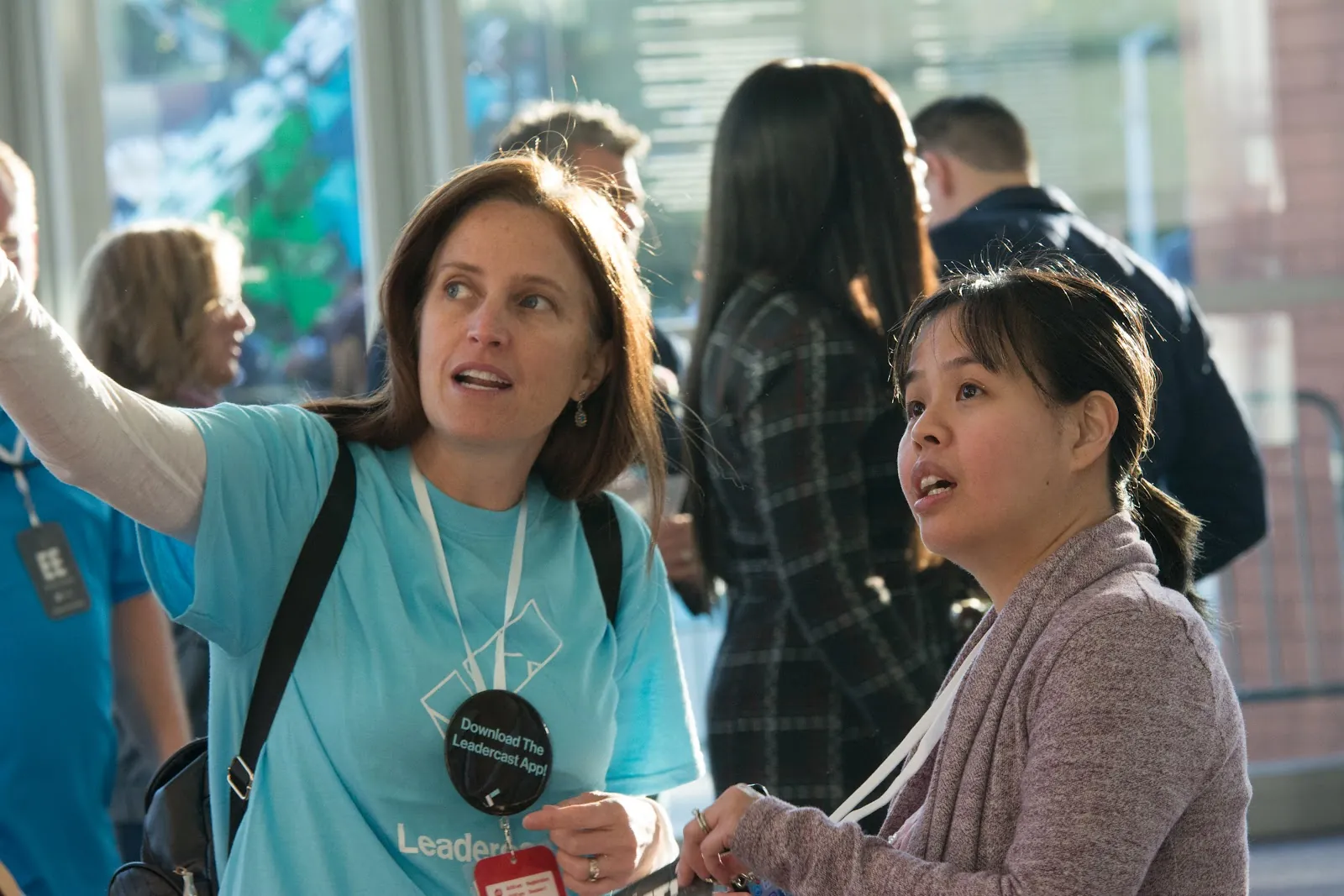 Attendees between sessions