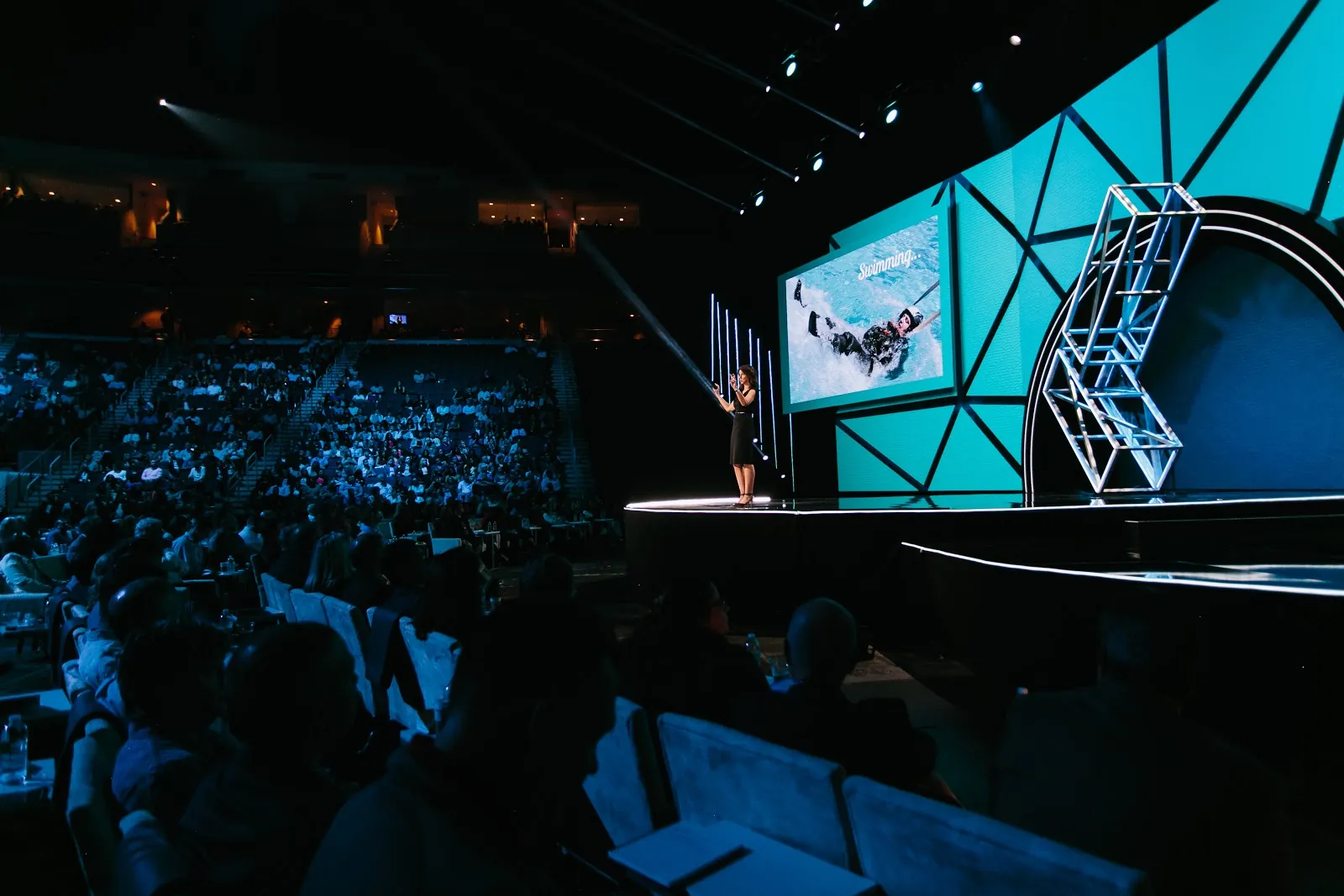 The arena audience
