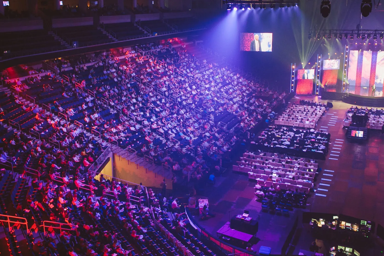 The arena audience